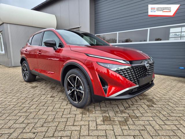 Nissan Qashqai 1.3 DIG-T MHEV 158 PS X-Tronic Tekna Voll-Leder Klimaautomatik PanoGlasdach Sitzheizung Lenkradheizung Navi Head-Up Display elektr. Heckklappe ACC PDC v+h 360&deg;Kamera DAB Bluetooth Touchscreen Apple CarPlay Android Auto 19"LM 