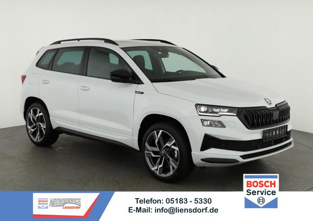 Skoda Karoq - Sportline 4x4 2.0 TSI DSG Sportline, Pano, AHK, Navi, Teilleder, Side, 5 J.-Garantie
