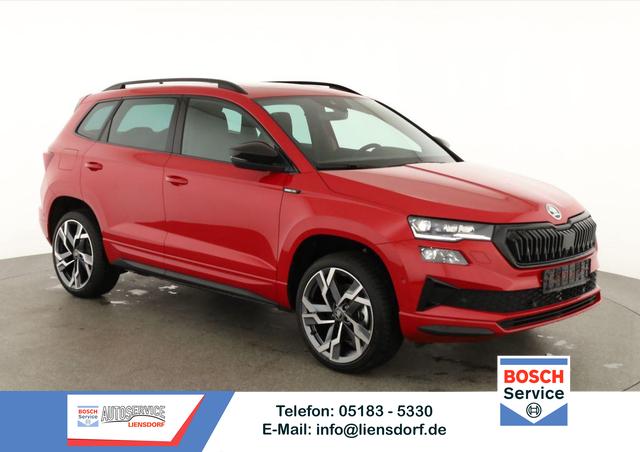 Skoda Karoq - Sportline 1.5 TSI DSG Sportline, Pano, AHK, Navi, CANTON, Matrix, AreaView, Side, FS-beheizbar, 19-Zoll