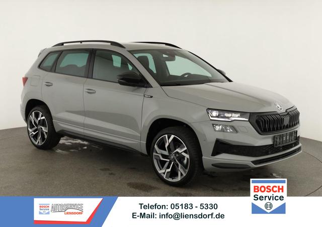 Skoda Karoq - Sportline 1.5 TSI DSG Sportline, Pano, AHK, Navi, CANTON, Matrix, AreaView, Side, FS-beheizbar, 19-Zoll