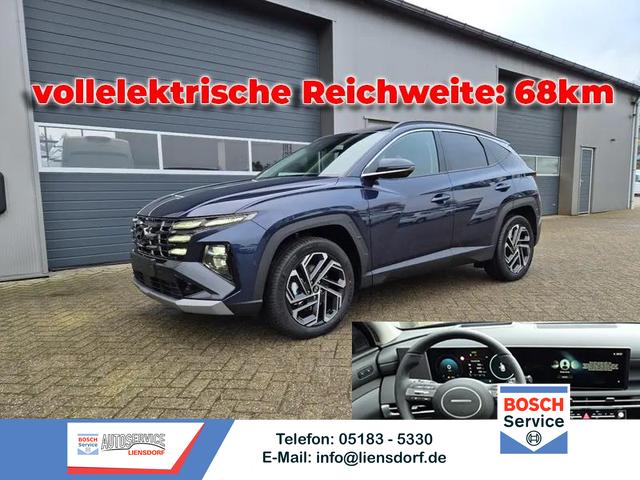 Hyundai TUCSON - 1.6 T-GDI 252PS Automatik PHEV Prime FACELIFT MY2025 Voll-Leder elektr. Heckklappe Sitzheizung v+h Lenkradheizung ACC Klimaautomatik HUD Navi Krell-Sound 12,3"-Touchscreen DAB+ wireless Apple CarPlay + Android Auto PDC 4xKamera 2xKeyless 19-LM