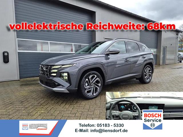 Hyundai TUCSON - 1.6 T-GDI 252PS Automatik PHEV Prime FACELIFT MY2025 Voll-Leder elektr. Heckklappe Sitzheizung v+h Lenkradheizung ACC Klimaautomatik HUD Navi Krell-Sound 12,3"-Touchscreen DAB+ wireless Apple CarPlay + Android Auto PDC 4xKamera 2xKeyless 19-LM
