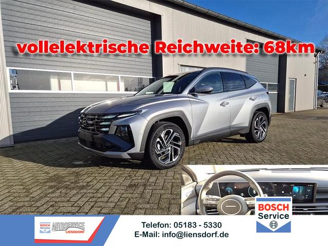 Hyundai TUCSON - 1.6 T-GDI 252PS Automatik PHEV Prime FACELIFT MY2025 Voll-Leder elektr. Heckklappe Sitzheizung v+h Lenkradheizung ACC Klimaautomatik HUD Navi Krell-Sound 12,3"-Touchscreen DAB+ wireless Apple CarPlay + Android Auto PDC 4xKamera 2xKeyless 19-LM