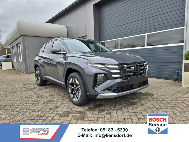 Hyundai TUCSON - Trend 1.6 T-GDI 215PS AT HEV FACELIFT MY2025 elektr. Heckklappe Teil-Leder Sitzheizung v+h Lenkradheizung ACC Klimaautomatik Navi Touchscreen DAB+ wireless Apple CarPlay + Android Auto PDC Rückf.Kamera Matrix-LED-Scheinw.