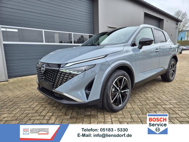 Nissan Qashqai - 1.3 DIG-T MHEV 158 PS X-Tronic Tekna Voll-Leder Klimaautomatik PanoGlasdach Sitzheizung Lenkradheizung Navi Head-Up Display elektr. Heckklappe ACC PDC v+h 360&deg;Kamera DAB Bluetooth Touchscreen Apple CarPlay Android Auto 19"LM