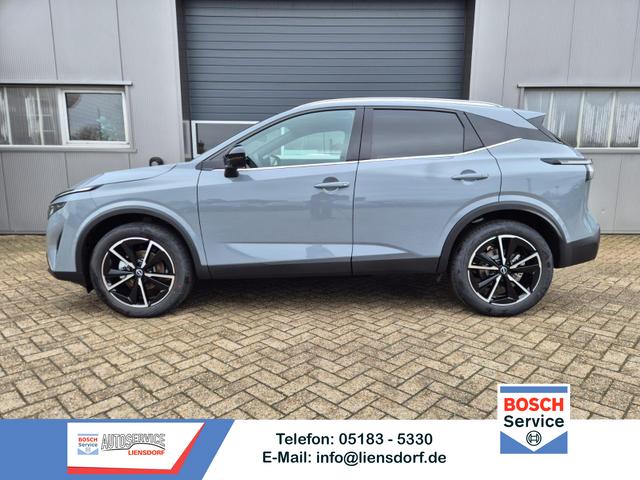 Nissan Qashqai - 1.3 DIG-T MHEV 158 PS X-Tronic Tekna Voll-Leder Klimaautomatik PanoGlasdach Sitzheizung Lenkradheizung Navi Head-Up Display elektr. Heckklappe ACC PDC v+h 360&deg;Kamera DAB Bluetooth Touchscreen Apple CarPlay Android Auto 19"LM