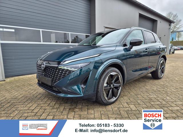 Nissan Qashqai - 1.3 DIG-T MHEV 158 PS X-Tronic N-Design 20"Zoll Teil-Leder PanoGlasdach Klimaautomatik Sitzheizung Lenkradheizung Navi Head-Up Display elektr. Heckklappe ACC PDC v+h 360&deg;Kamera DAB Bluetooth Touchscreen Apple CarPlay Android Auto