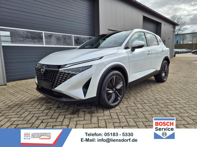 Nissan Qashqai - 1.3 DIG-T MHEV 140PS Tekna Voll-Leder Klimaautomatik PanoGlasdach Sitzheizung Lenkradheizung Navi Head-Up Display elektr. Heckklappe ACC PDC v+h 360&deg;Kamera DAB Bluetooth Touchscreen Apple CarPlay Android Auto 19"LM