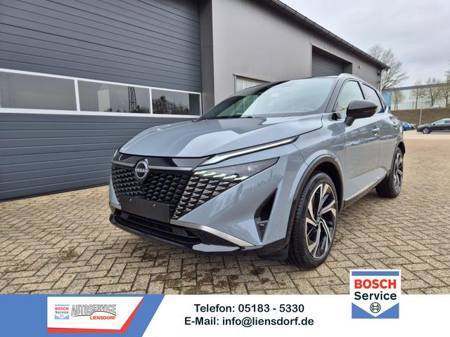 Nissan Qashqai - 1.3 DIG-T MHEV 158 PS X-Tronic Tekna Premium Paket 20"LM Teil-Leder PanoGlasdach Klimaautomatik Sitzheizung Lenkradheizung Navi Head-Up Display elektr. Heckklappe ACC PDC v+h 360&deg;Kamera DAB Bluetooth Touchscreen Apple CarPlay Android Auto