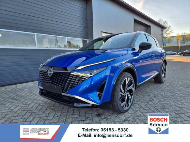 Nissan Qashqai - 1.3 DIG-T MHEV 158 PS X-Tronic Tekna Premium Paket 20"LM Teil-Leder PanoGlasdach Klimaautomatik Sitzheizung Lenkradheizung Navi Head-Up Display elektr. Heckklappe ACC PDC v+h 360&deg;Kamera DAB Bluetooth Touchscreen Apple CarPlay Android Auto