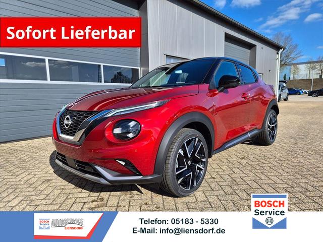 Nissan Juke - 1.0 DIG-T 114PS N-Design Automatik Teil-Leder Klimaautomatik Sitzheizung Lenkradheizung PDC v+h R&uuml;ckf.Kamera Navi 19"LM Bluetooth Touchscreen Apple CarPlay Android Auto