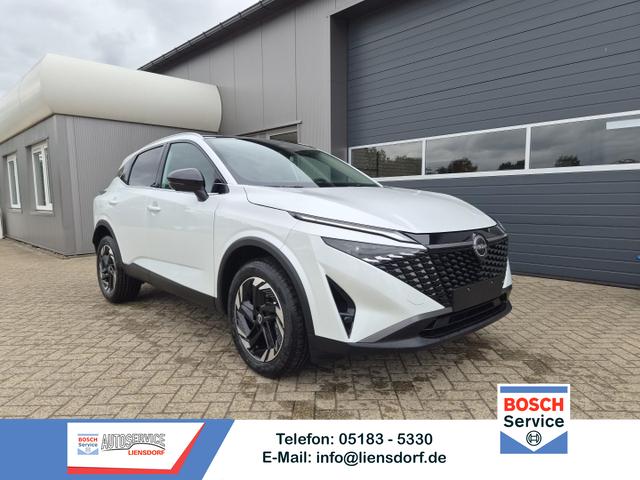 Nissan Qashqai - 1.3 DIG-T MHEV 158 PS X-Tronic N-Connecta Teil-Leder PanoGlasdach Klimaautomatik Sitzheizung Lenkradheizung Navi ACC PDC v+h 360&deg;Kamera DAB Bluetooth Touchscreen Apple CarPlay Android Auto 18"LM