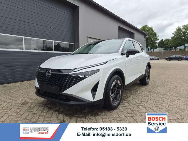Nissan Qashqai - 1.3 DIG-T MHEV 158 PS X-Tronic N-Connecta Teil-Leder PanoGlasdach Klimaautomatik Sitzheizung Lenkradheizung Navi ACC PDC v+h 360&deg;Kamera DAB Bluetooth Touchscreen Apple CarPlay Android Auto 18"LM