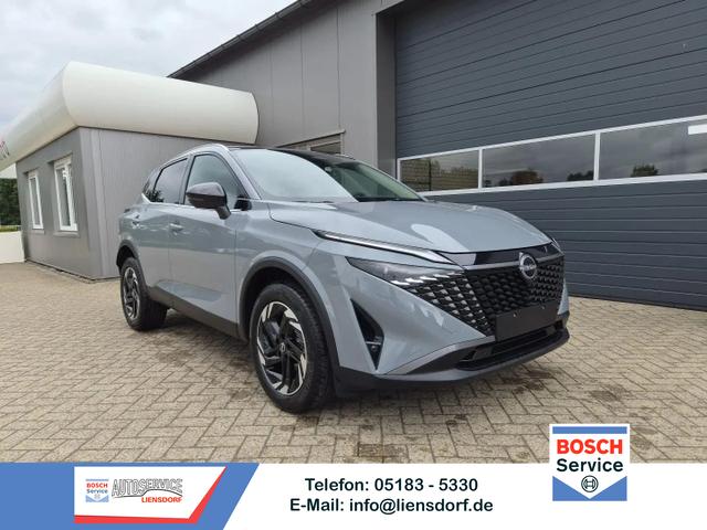 Nissan Qashqai - 1.3 DIG-T MHEV 158 PS X-Tronic N-Connecta Teil-Leder PanoGlasdach Klimaautomatik Sitzheizung Lenkradheizung Navi ACC PDC v+h 360&deg;Kamera DAB Bluetooth Touchscreen Apple CarPlay Android Auto 18"LM