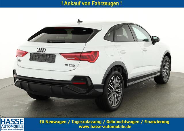 Audi Q3 Sportback - 45 TFSI quattro S line qu S-LINE, AHK, 19-Zoll, Optik schwarz, Navi, Kamera, el. Klappe