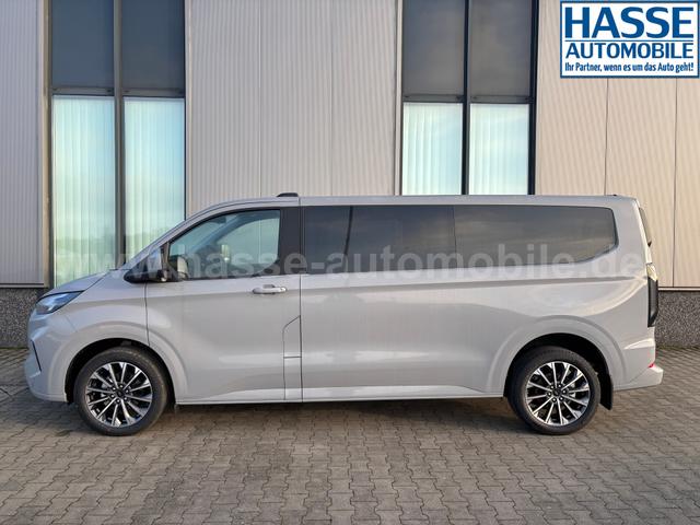 Ford Tourneo Custom Titanium X 2.0 TDCi 170PS AUTOMATIK AWD ALLRAD L1H1, 5J Garantie, 8 Plätze, 19" Alu, 13"-Navi, Elektr. Sitze + Kunstleder Sitzheizung, 3-Zonen-Klimautomatik, Alarm, 2 Schiebetüren, Adaptiver Tempomat, Toter-Winkel, Privacy-Glas, Parksensoren v/h, 360°-Kamera 