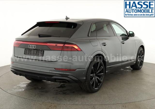 Audi Q8 50 TDI quattro qu S-LINE, Standheizung, HuD, Luft, Pano, B&O, 23-Zoll, AHK, Leder, AreaView, Optik schwarz 
