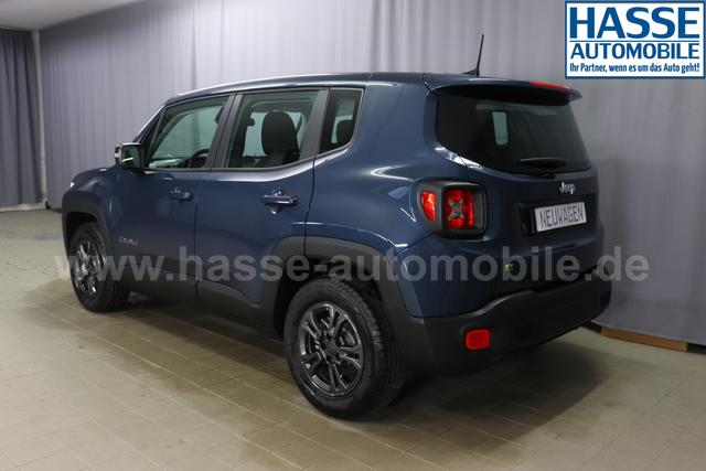 Jeep Renegade 1.5 T4 DCT7 e-Hybrid Longitude 1469 96 kW435 Blue Shade 015 Stoff Schwarz "61P Blue Shade Metallic Business-Paket Longitude: Uconnect Smartouch 8.4 mit 8,4""-Touchscreen, Navigationssystem, Bluetooth, AUX-IN-und USB sowie DAB, Apple CarPlay&Android Auto und LIVE Services, Fahrersitz mit elektr. Lordosenstütze 2-fach verstellbar"