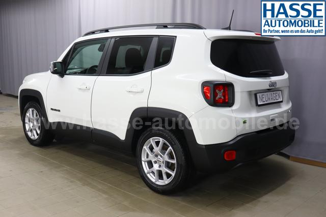 Jeep Renegade 1.5 T4 DCT7 e-Hybrid Limited 1469 96 kW296 Alpine White 020 Stoff Schwarz "Navigationssystem 7KS Winter-Paket UGM Uconnect Smartouch 8.4 mit 8,4""-Touchscreen, Navigationssystem, Bluetooth, AUX-IN-und USB sowie DAB, Apple CarPlay&Android Auto und LIVE Services 070 Seitenscheiben hinten und Heckscheibe verdunkelt Alpine White"