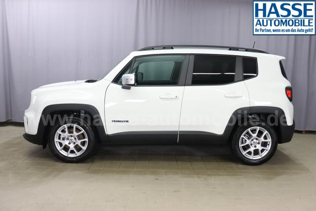 Jeep Renegade 1.5 T4 DCT7 e-Hybrid Limited 1469 96 kW296 Alpine White 020 Stoff Schwarz "Navigationssystem 7KS Winter-Paket UGM Uconnect Smartouch 8.4 mit 8,4""-Touchscreen, Navigationssystem, Bluetooth, AUX-IN-und USB sowie DAB, Apple CarPlay&Android Auto und LIVE Services 070 Seitenscheiben hinten und Heckscheibe verdunkelt Alpine White"