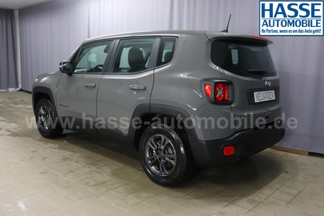 Jeep Renegade 1.5 T4 DCT7 e-Hybrid Longitude 503 Sting Grey 015 Stoff Schwarz "8CZ Sting Grey Business-Paket Longitude: Uconnect Smartouch 8.4 mit 8,4""-Touchscreen, Navigationssystem, Bluetooth, AUX-IN-und USB sowie DAB, Apple CarPlay&Android Auto und LIVE Services, Fahrersitz mit elektr. Lordosenstütze 2-fach verstellbar" 1469 96 kW