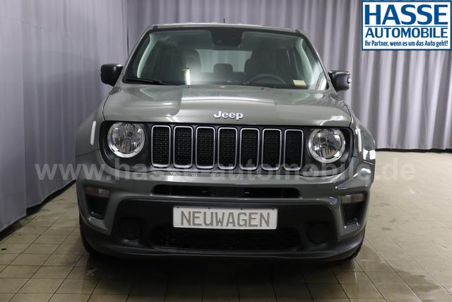 Jeep Renegade 1.5 T4 DCT7 e-Hybrid Longitude 503 Sting Grey 015 Stoff Schwarz "8CZ Sting Grey Business-Paket Longitude: Uconnect Smartouch 8.4 mit 8,4""-Touchscreen, Navigationssystem, Bluetooth, AUX-IN-und USB sowie DAB, Apple CarPlay&Android Auto und LIVE Services, Fahrersitz mit elektr. Lordosenstütze 2-fach verstellbar" 1469 96 kW