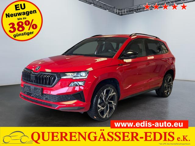 Skoda Karoq - Sportline 1,5 TSI DSG 2ZKlimaautomatik Canton Anh&auml;ngerkupplung Totewinkel Assistent 2 x Einparkhilfe Kamera 19 Zoll Felgen adaptiver Tempomat 5J Garantie