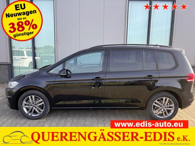 Volkswagen Touran - 1.5 TSI 150PS ; 5-SITZER, Schwarz-Met, 17" Alu, Sitzheizung, Elektr. Heckklappe, Keyless, Alarm, IQ-LIGHT LED-Scheinwerfer, Parksensoren v/h, Rückfahrkamera, ACC Tempomat, M-Lederlenkrad, Digitales Cockpit, 3-Zonen-Climatronic, Wireless App-Connect