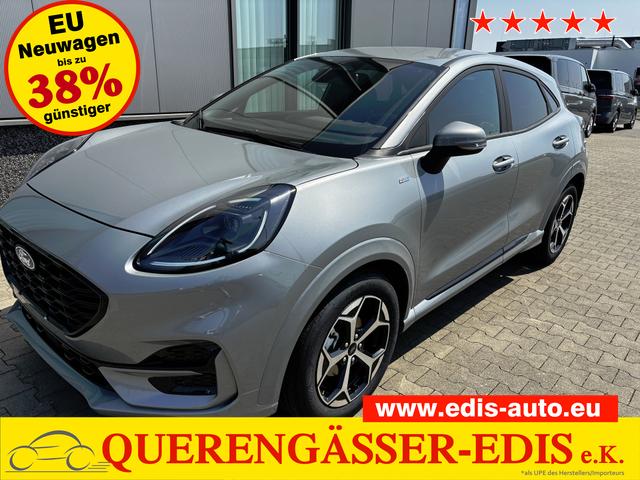 Ford Puma - ST-Line 1.0 EcoBoost 125PS AUTOMATIK, SOLAR-SILVER Metallic, 17" Alu, NAVIGATION, Klimaautomatik, Privacy-Glas, Parksensoren hinten, R&uuml;ckfahrkamera, Tempomat, Sportfahrwerk