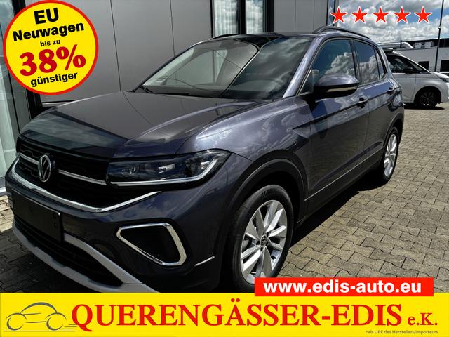 Volkswagen T-Cross - LIFE 1.0 TSI 115PS DSG/AUTOMATIK, Rauch-Grau-Metallic, Parksensoren v/h, Rückfahrkamera, Privacy-Glas, Sitzheizung, Climatronic, IQ LIGHT MATRIX-LED, Radio Ready2Discover+Wireless App-Connect, 17" Alu, KEYLESS, Lendenwirbelstütze, M-Lederlenkrad, Dachreling