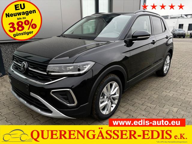 Volkswagen T-Cross - LIFE 1.5 TSI 150PS DSG/AUTOMATIK, Deep-Black-Metallic, Parksensoren v/h, Rückfahrkamera, Privacy-Glas, Sitzheizung, Climatronic, IQ LIGHT MATRIX-LED, Radio Ready2Discover+App-Connect, 17" Alu, KEYLESS, Lendenwirbelstütze, M-Lederlenkrad, Dachreling
