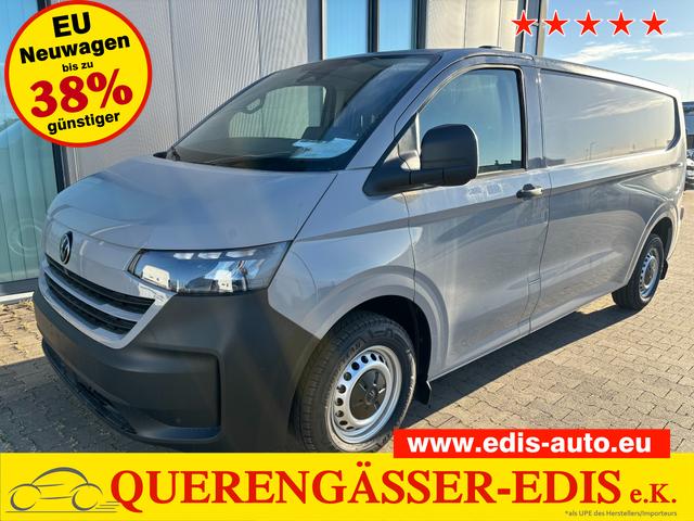 Volkswagen T7 Kastenwagen - Basis 2.0 TDI 170PS AUTOMATIK LANG, Grau, HECKFLÜGELTÜREN, 2-Zonen-Klimautomatik, M-Lederlenkrad, Anhängerkupplung, Parksensoren vorn/hinten, Rückfahrkamera, Frontscheibe beheizbar, Ganzjahresreifen, Sitzpaket 46 (inkl. Sitzheizung), Reserverad, 70l Tank