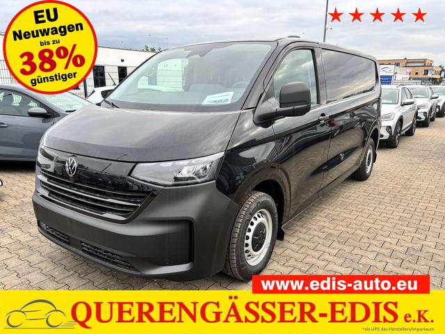 Volkswagen T7 Kastenwagen - Basis 2.0 TDI 170PS AUTOMATIK LANG, Schwarz, HECKFLÜGELTÜREN, 2-Zonen-Klimautomatik, M-Lederlenkrad, Anhängerkupplung, Parksensoren vorn/hinten, Rückfahrkamera, Frontscheibe beheizbar, Ganzjahresreifen, Sitzpaket 46 (inkl. Sitzheizung), Reserverad, 70l Tank