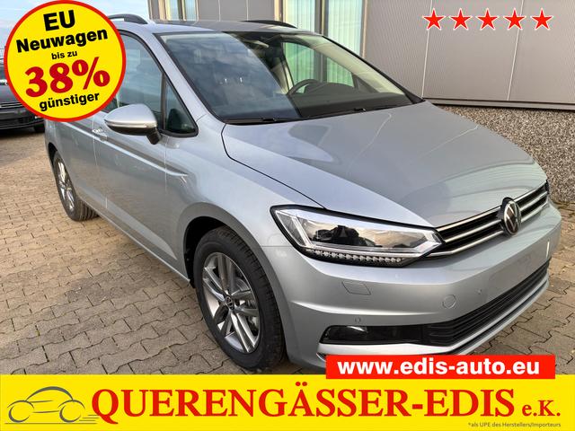 Volkswagen Touran - Limited 1.5 TSI 150 PS, 17" Alu, SILBER-Metallic, Winter-Paket, Elektr. Heckklappe, Keyless, Alarm, LED-Scheinwerfer IQ-Light, Travel Assist, Parksensoren vo/hi, Rückfahrkamera, ACC, M-Lederlenkrad, Digital Cockpit, 3-Zonen-Climatronic, Radio Ready2Discover 8"