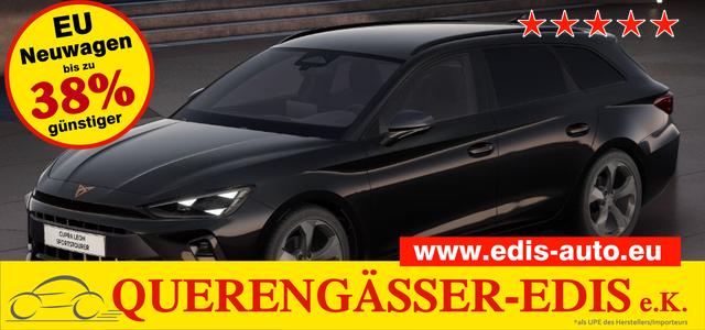 Cupra Leon Sportstourer Basis 1.5 TSI 150PS 6-Gang, 5J Garantie, SCHWARZ-METALLIC, MATRIX-LED, AHK SCHWENKBAR, EDGE-PAKET, DYNAMIC-DESIGN, Elektr. Heckklappe, Dachreling, 18" Alu, Voll-LED-Scheinwerfer, 3Z-Climatronic, ACC/Tempomat, Full Link, Parksensoren v/h, Privacy-Glas 