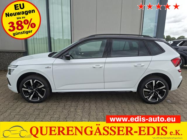 Skoda Kamiq - Monte Carlo 1.5 TSI 150PS DSG, 5J GARANTIE, WEISS-MET/Dach schwarz, 18" ALU, AHK SCHWENKBAR, Panoramadach, Matrix-LED, Parksensoren v/h, Kamera, Tempomat, Virtual Cockpit (8"!!), Kessy, Winter-Paket, Climatronic, Radio 8", SmartLink, NSW, Sport-M-Lederlenkrad beheizt