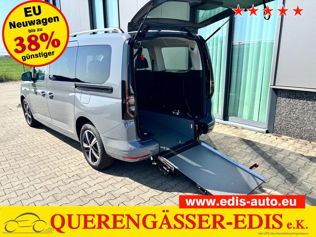 Volkswagen Caddy Maxi - Style BEHINDERTENUMBAU (HECKAUSSCHNITT) 1.5 TSI 115PS DSG/AUTOMATIK, PURE-GREY, 17" Alu/Ganzjahresreifen, Winterpaket, ACC-Tempomat, Toter-Winkel, ParkAssist, Parksensoren vo/hi, R&uuml;ckfahrkamera, Radio Ready2Discover 10" + Wireless AppConnect, Climatronic