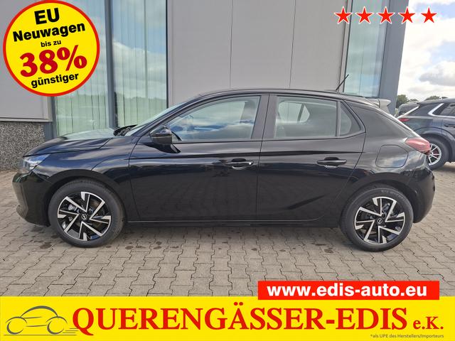 Opel Corsa - (ca. 37% Preisvorteil) 1.2 Turbo 100PS "EDITION", Schwarz-Metallic, 16" Alufelgen, Sitzheizung, Lederlenkrad beheizt, Parksensoren hinten, Klimaanlage, Radio AndroidAuto/Apple CarPlay, Tempomat, ZV mit Fernbedienung