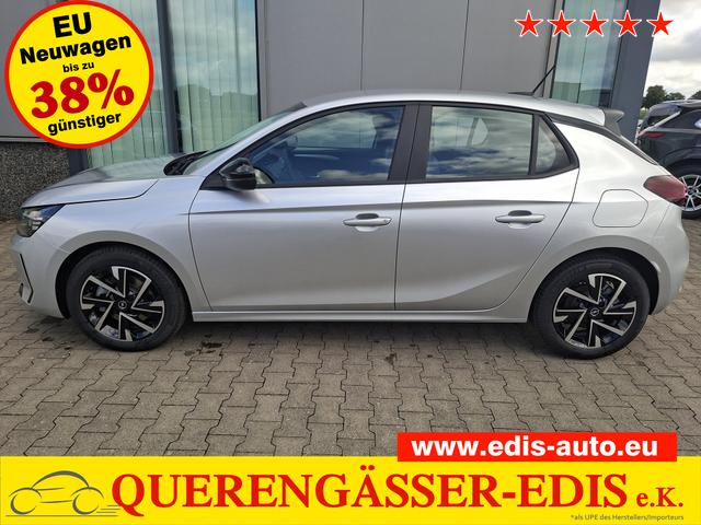 Opel Corsa - (ca. 37% Preisvorteil) 1.2 Turbo 100PS "EDITION", Silber-Metallic, 16" Alufelgen, Sitzheizung, Lederlenkrad beheizt, Parksensoren hinten, Klimaanlage, Radio AndroidAuto/Apple CarPlay, Tempomat, ZV mit Fernbedienung