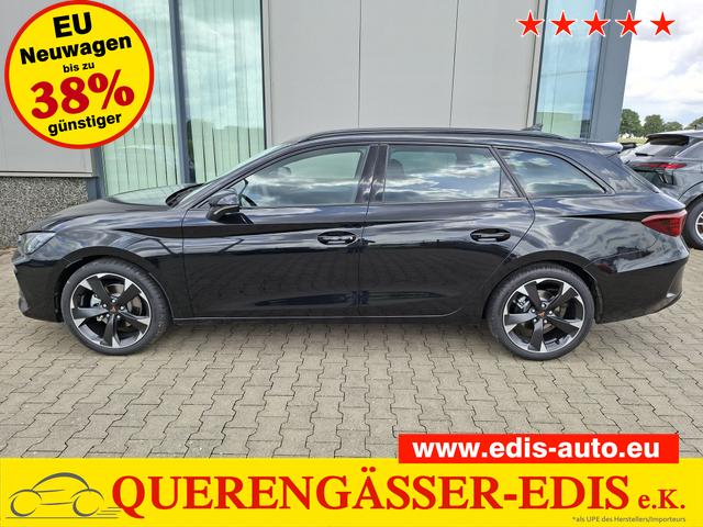 Cupra Leon Sportstourer - Basis 1.5 eTSI 150PS DSG (AUTOMATIK), SCHWARZ, ANH&Auml;NGERKUPPLUNG, ELEKTR. HECKKLAPPE, KESSY, ALARM, R&Uuml;CKFAHRKAMERA, 18" Alu, Sitzheizung, M-Lederlenkrad beheizt, Parksensoren vorne und hinten, Adaptiver Tempomat, 3-Zonen-Climatronic, Radio 12,9" + Full Link