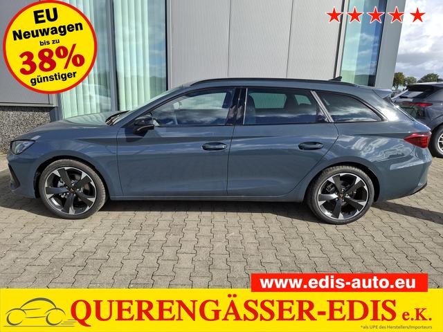 Cupra Leon Sportstourer - Basis 1.5 eTSI 150PS DSG (AUTOMATIK), Fjord-Blau, 18" Alu Garbi, Sitzheizung, M-Lederlenkrad beheizt, Parksensoren vorne und hinten, Adaptiver Tempomat, 3-Zonen-Climatronic, Radio 12,9" + Full Link (Navi-Funktion &uuml;ber Smartphone), Elektr. Heckklappe