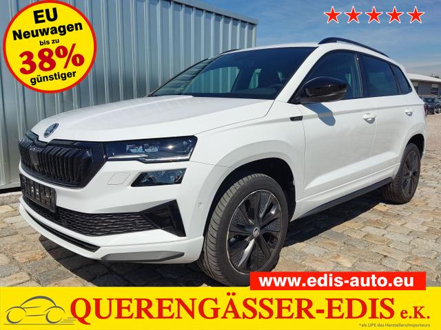 Skoda Karoq - Sportline 1,5 TSI 150 PS DSG Navi-4x Sitzheizung-Canton Sound-Anhängerkupplung-LED-Matrix-AppleCarPlay-Android-Auto-ACC-Kessy-2-Zonen-Klimaautomatik-18''Alu-Sofort