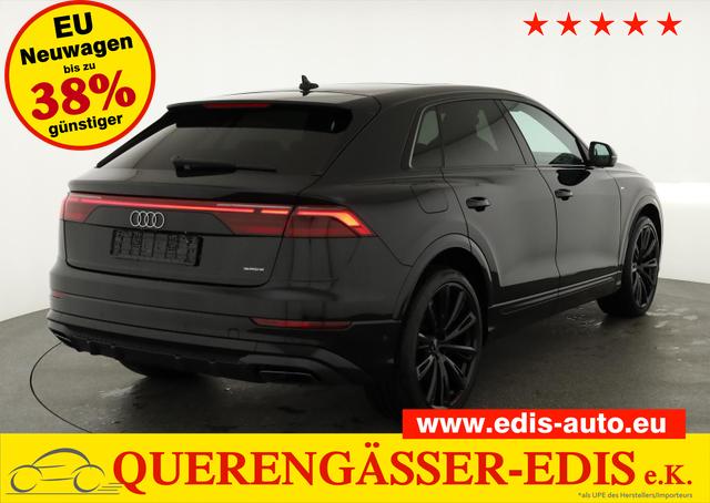 Audi Q8 - 50 TDI quattro qu S-LINE, Standheizung, HuD, Luft, Pano, B&O, 23-Zoll, AHK, Leder, AreaView, Optik schwarz