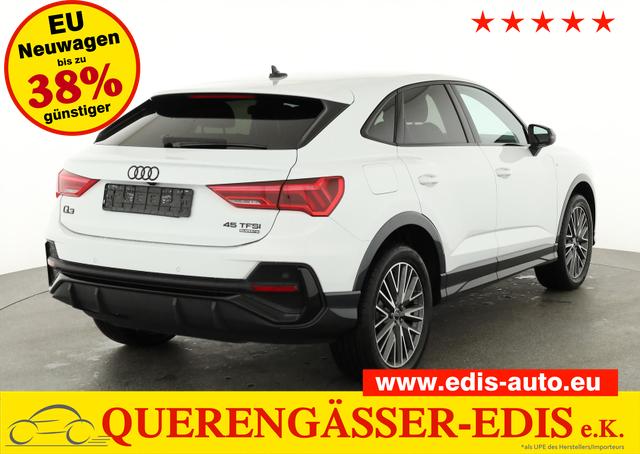 Audi Q3 Sportback - 45 TFSI quattro S line qu S-LINE, AHK, 19-Zoll, Optik schwarz, Navi, Kamera, el. Klappe