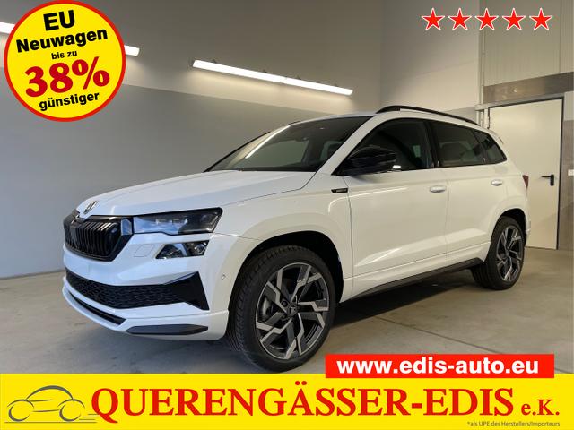 Skoda / Karoq / Weiß / / / TSI 4x4 360°+19 Zoll+Navi+AHK+360°+ACC+Frontscheibe beheizbar+Travel Assist