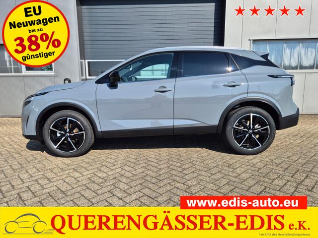 Nissan Qashqai 1.3 DIG-T MHEV 158 PS X-Tronic Tekna Voll-Leder Klimaautomatik PanoGlasdach Sitzheizung Lenkradheizung Navi Head-Up Display elektr. Heckklappe ACC PDC v+h 360&deg;Kamera DAB Bluetooth Touchscreen Apple CarPlay Android Auto 19"LM 