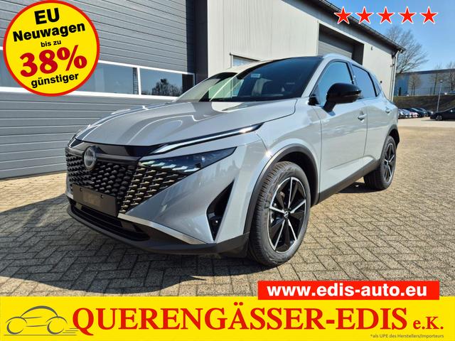 Nissan Qashqai 1.3 DIG-T MHEV 158 PS X-Tronic Tekna Voll-Leder Klimaautomatik PanoGlasdach Sitzheizung Lenkradheizung Navi Head-Up Display elektr. Heckklappe ACC PDC v+h 360&deg;Kamera DAB Bluetooth Touchscreen Apple CarPlay Android Auto 19"LM 