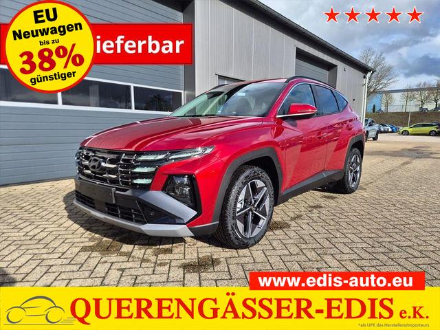 Hyundai TUCSON Trend 1.6 T-GDI 150PS Automatik TZ 2026 Teil-Leder Sitzheizung v+h Lenkradheizung Klimaautomatik Navi Touchscreen DAB+ Apple CarPlay + Android Auto PDC R&uuml;ckf.-Kamera Matrix-LED-Scheinw. 