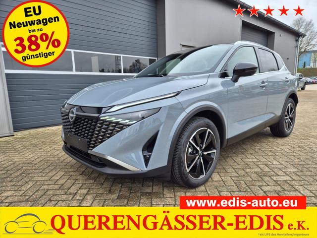 Nissan Qashqai 1.3 DIG-T MHEV 158 PS X-Tronic Tekna Voll-Leder Klimaautomatik PanoGlasdach Sitzheizung Lenkradheizung Navi Head-Up Display elektr. Heckklappe ACC PDC v+h 360&deg;Kamera DAB Bluetooth Touchscreen Apple CarPlay Android Auto 19"LM 