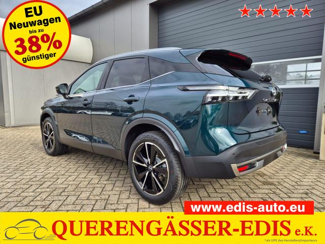 Nissan Qashqai - 1.3 DIG-T MHEV 158 PS X-Tronic Tekna Voll-Leder Klimaautomatik PanoGlasdach Sitzheizung Lenkradheizung Navi Head-Up Display elektr. Heckklappe ACC PDC v+h 360&deg;Kamera DAB Bluetooth Touchscreen Apple CarPlay Android Auto 19"LM